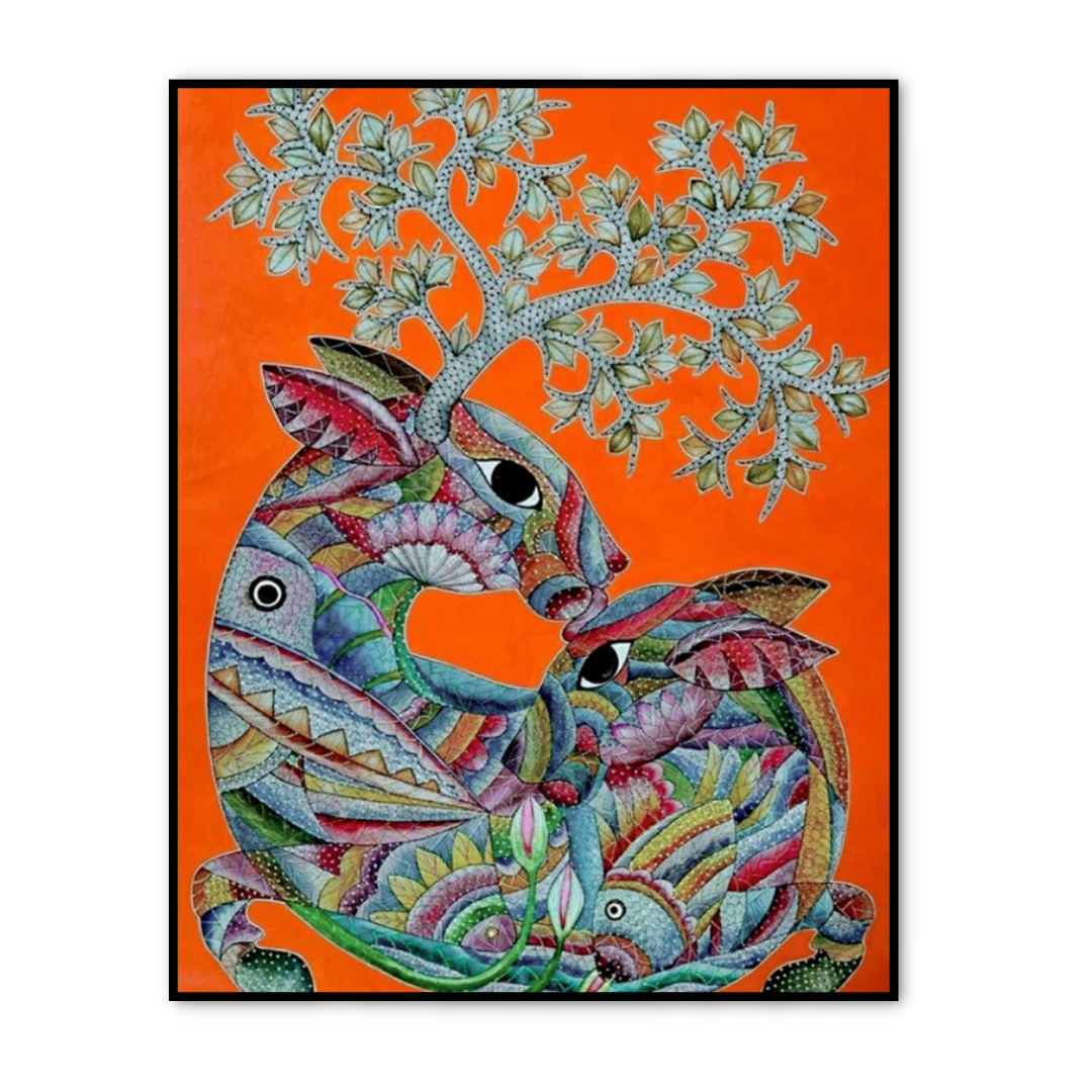 Motherhood | Gond painting