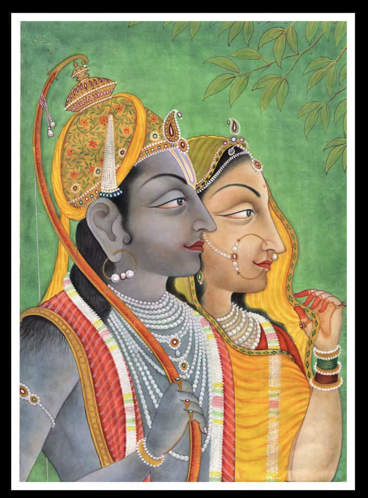 Ram Sita in Kangra miniature