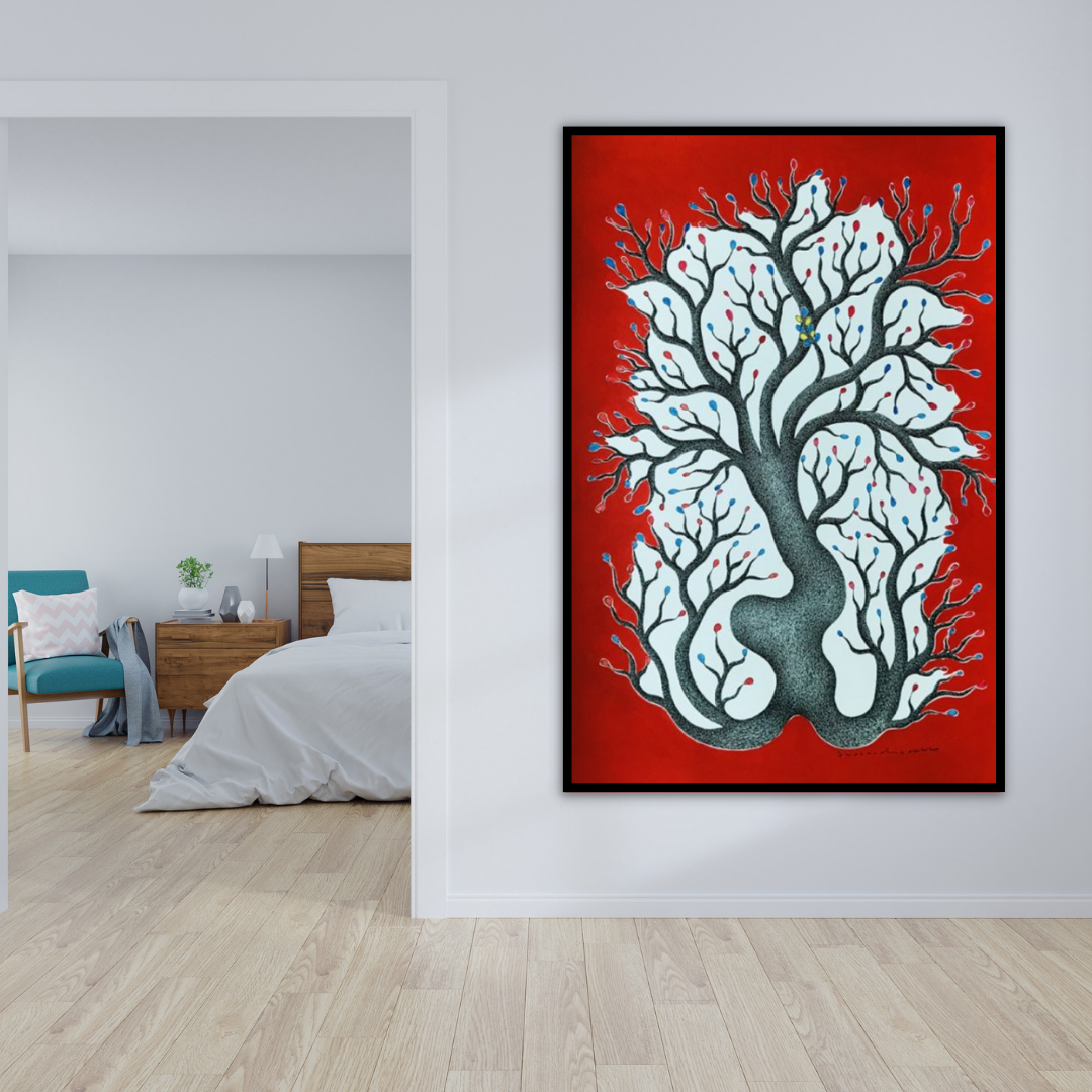 Char Tree - Tree of life | Gond painting
