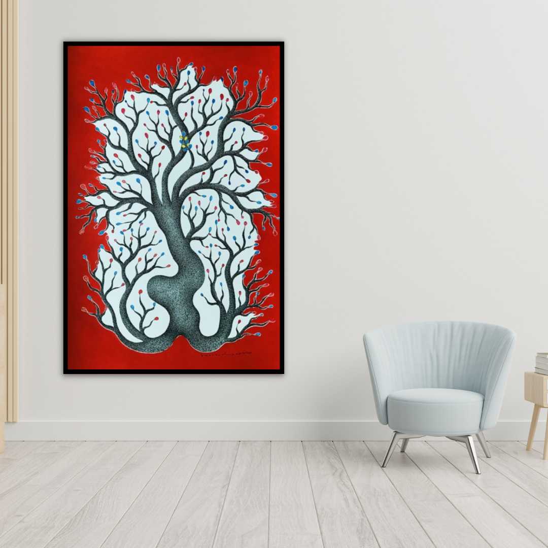 Char Tree - Tree of life | Gond painting