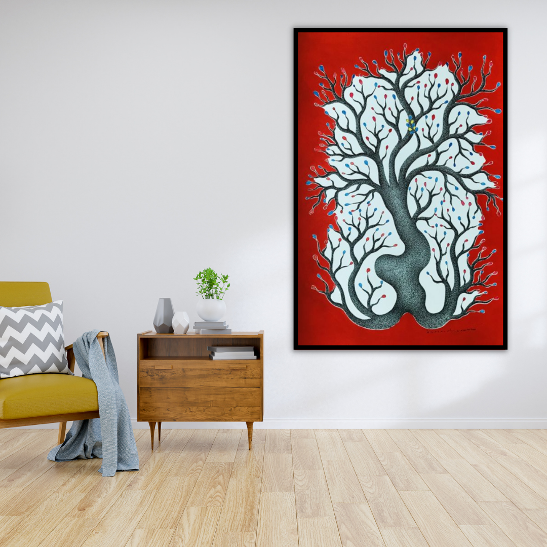 Char Tree - Tree of life | Gond painting