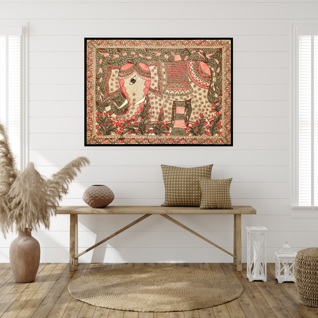 Baby Elephant | Madhubani painting