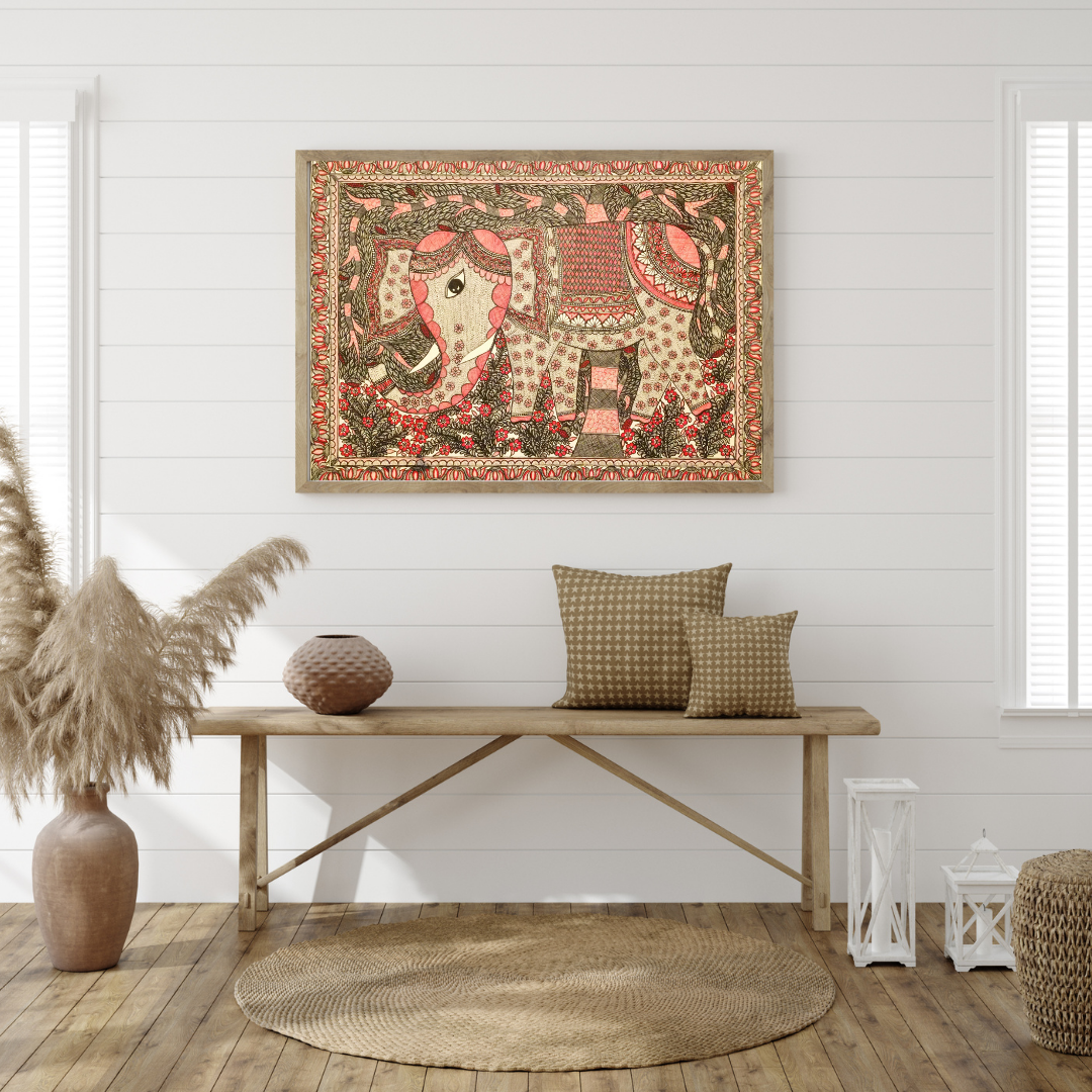 Baby Elephant | Madhubani painting