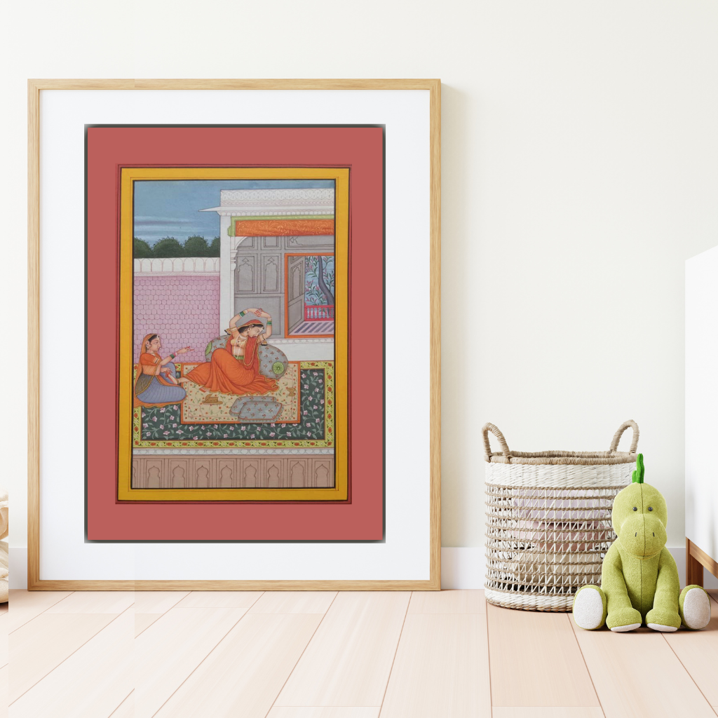 Radha Shringar Kangra miniature painting