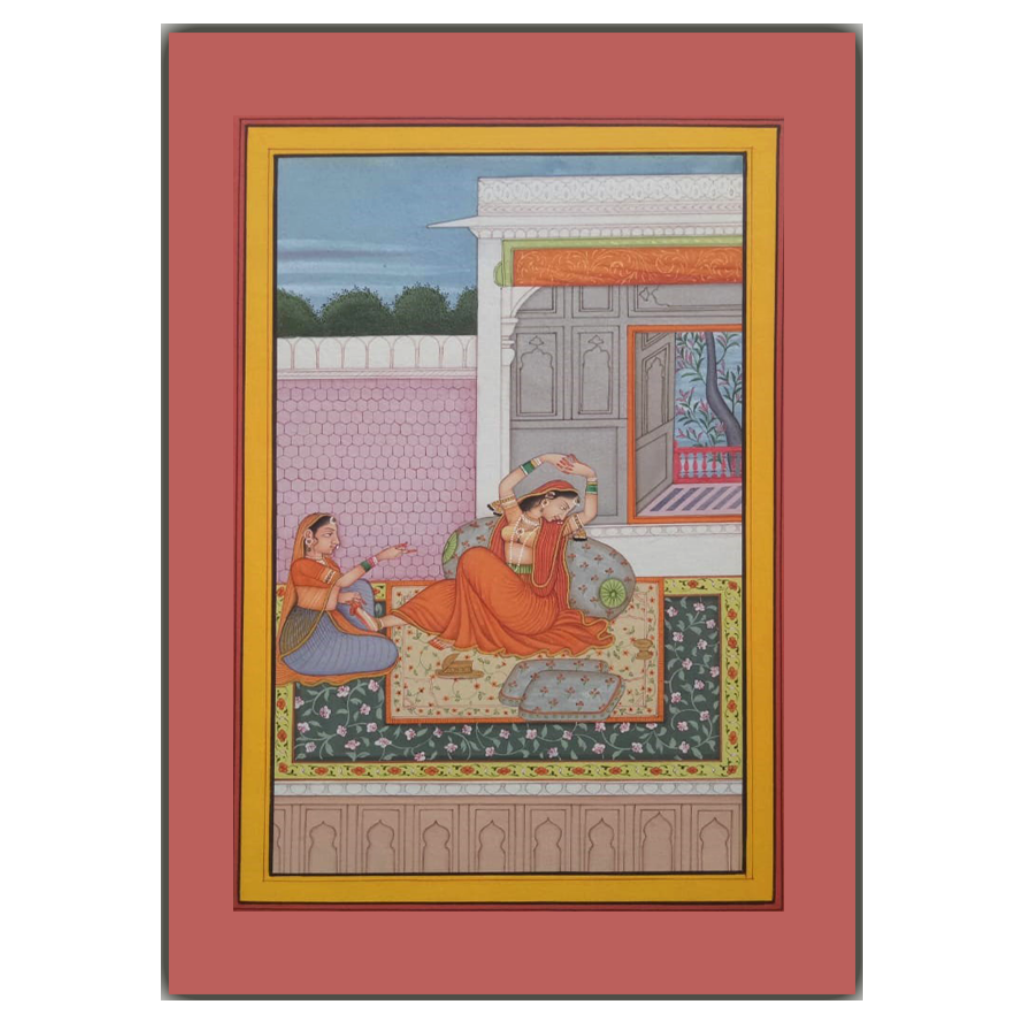 Radha Shringar Kangra miniature painting