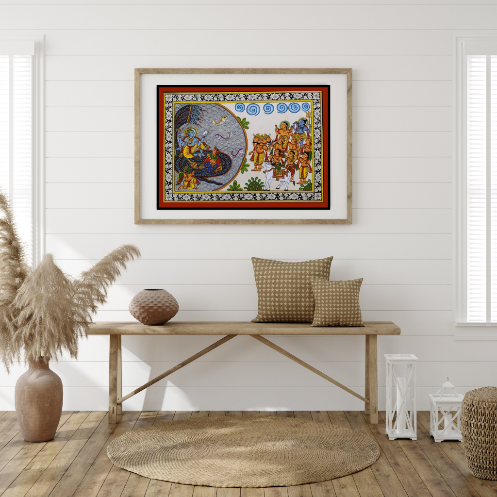 Lord Vishnu | Phad painting