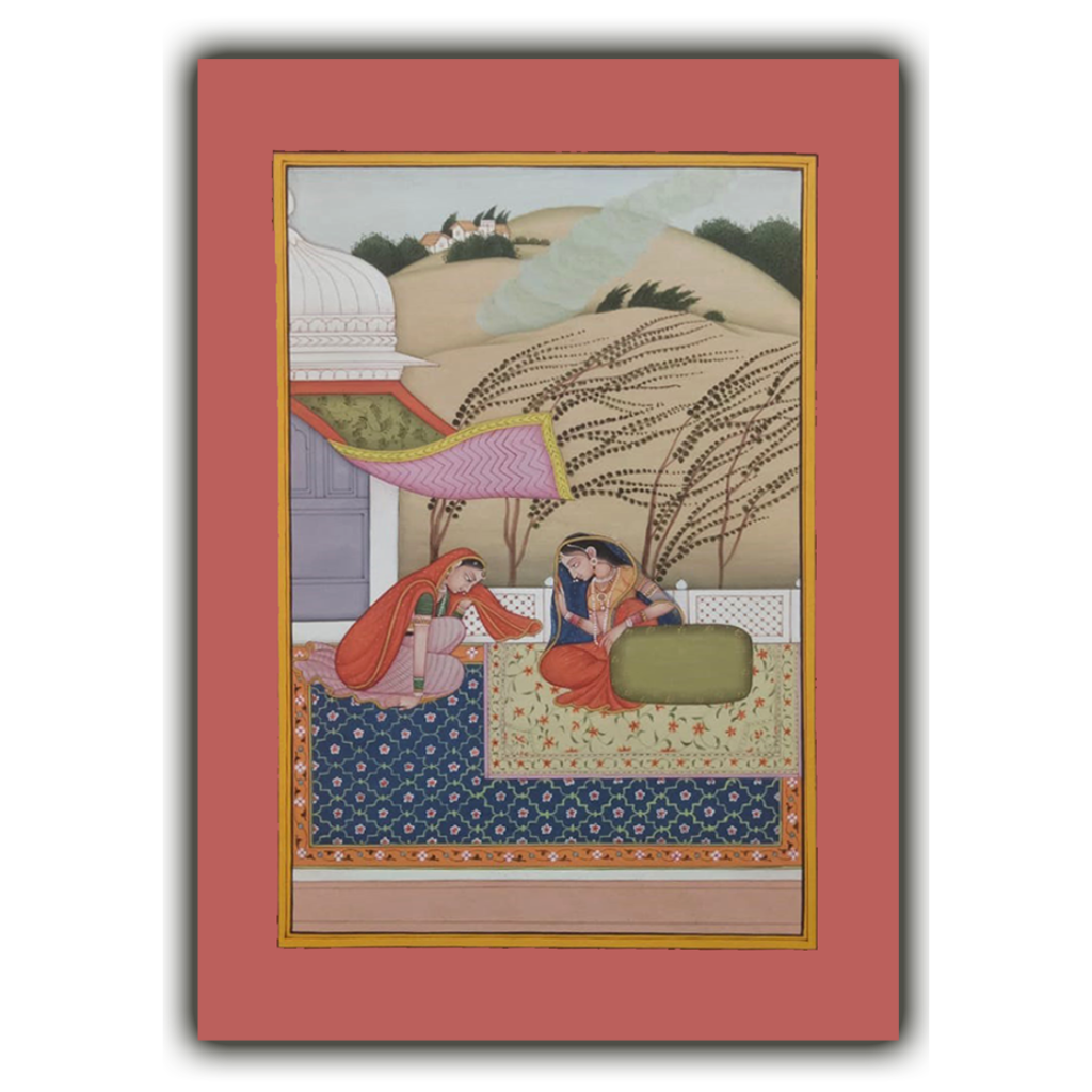 Girls Enjoying Weather | Kangra Miniature