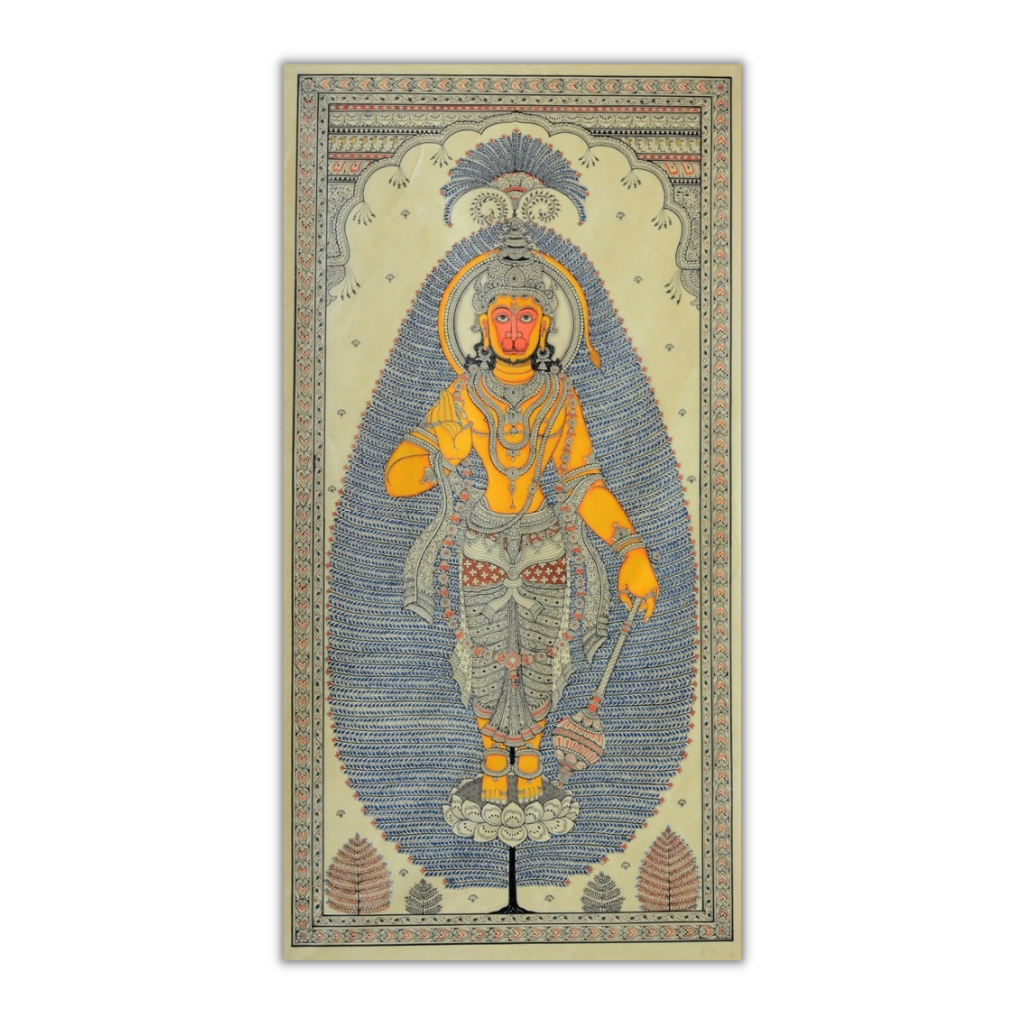 Lord Hanuman with Pattachitra Tree of Life