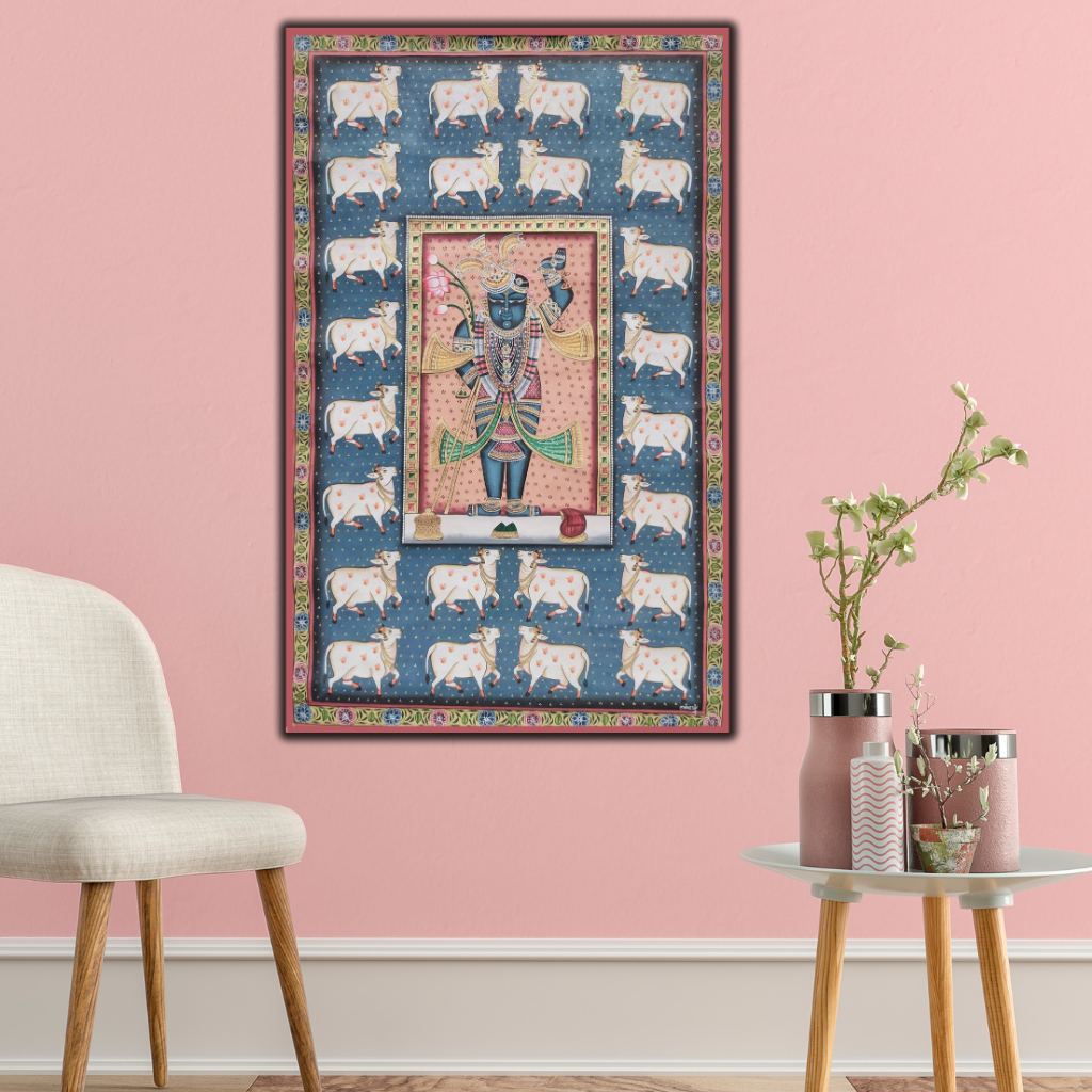 Shrinath Ji and Gopashtami Scene pichwai painting