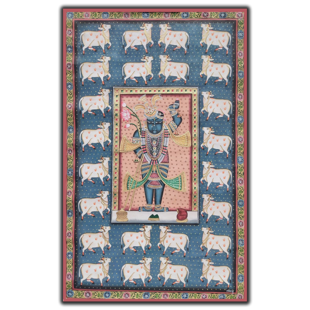 Shrinath Ji and Gopashtami Scene pichwai painting