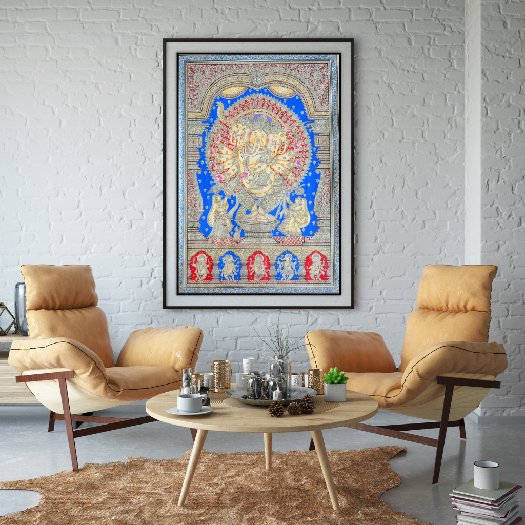 Dancing Ganesha | Pattachitra Painting