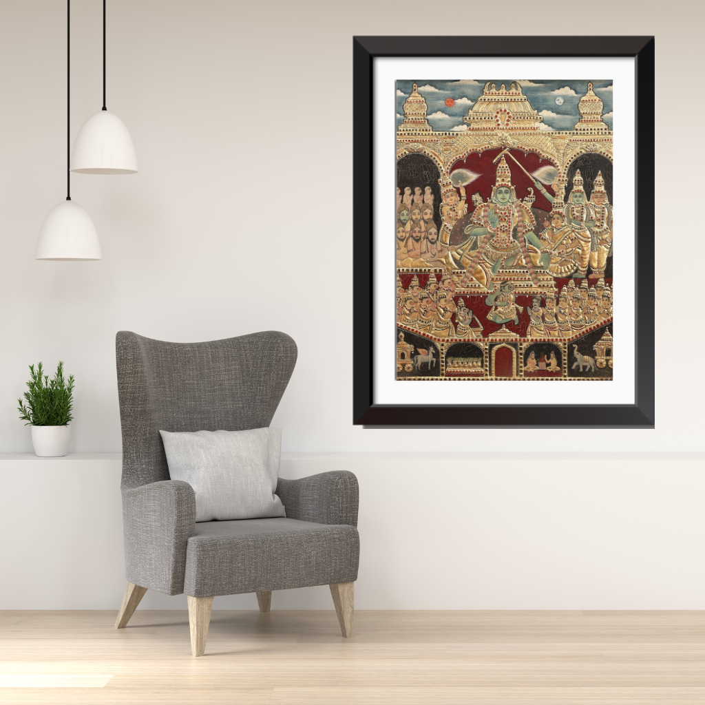 Lorad Rama Darbar | 24 Karat Gold | Tanjore Painting