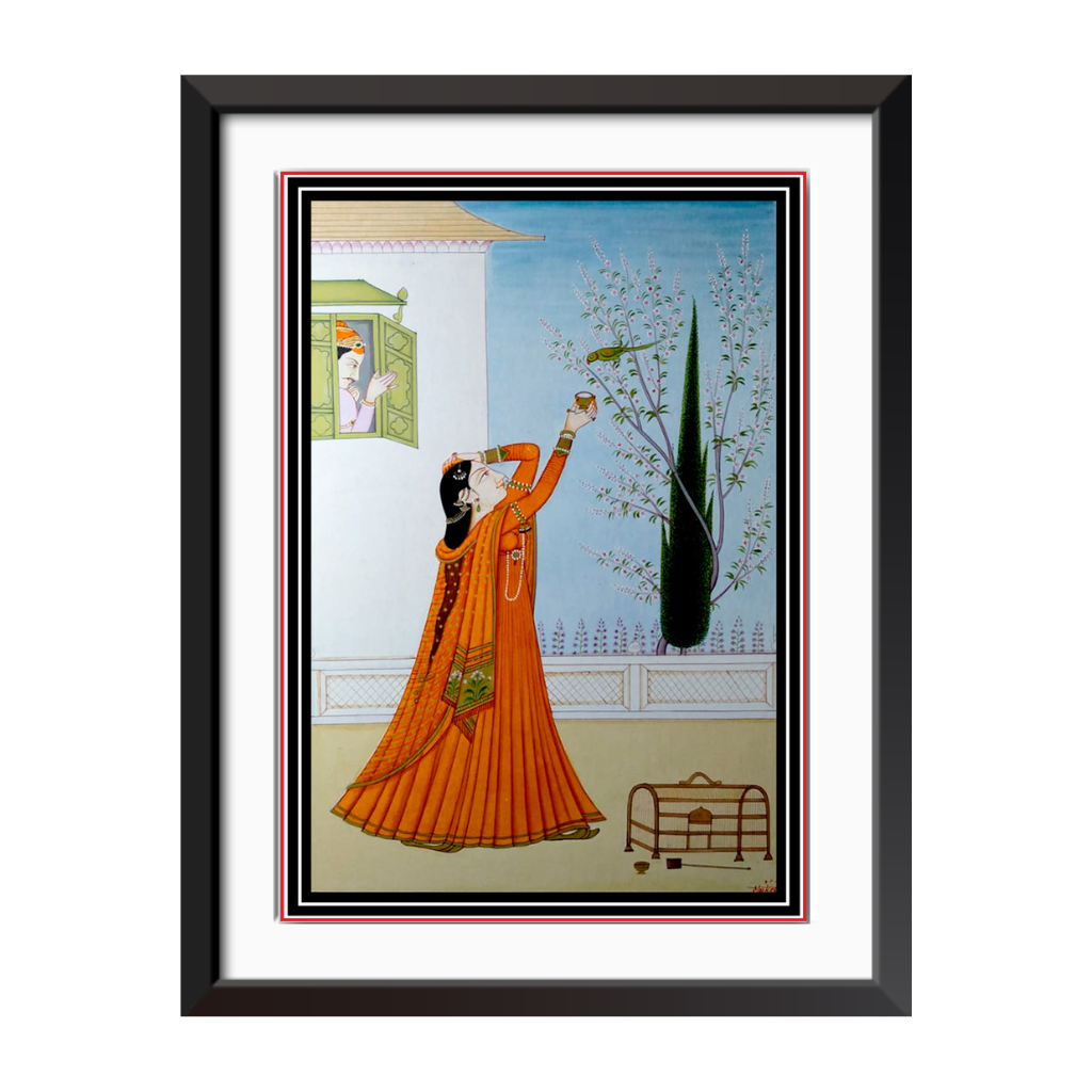 Nayak Nayika | Kangra Miniature Painting