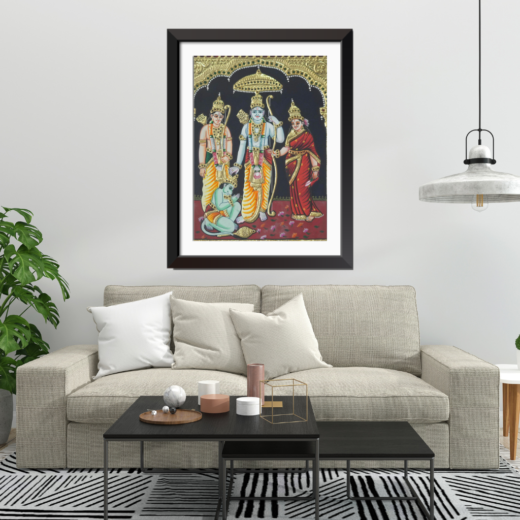 Ram Drabar | 24 Karat Gold | Tanjore painting