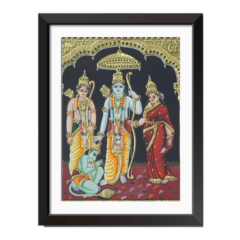 Ram Drabar | 24 Karat Gold | Tanjore painting
