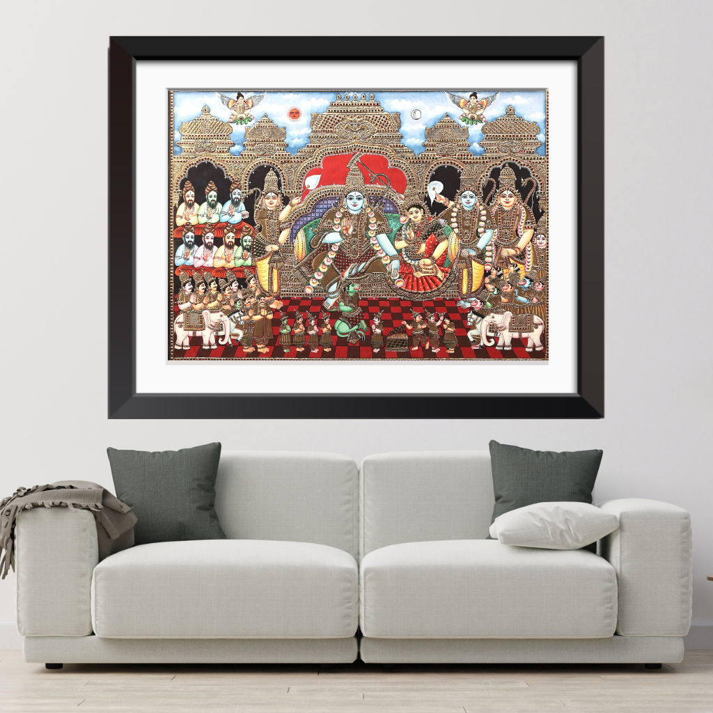 Ram Darbar | 24 Karat Gold | Tanjore Painting