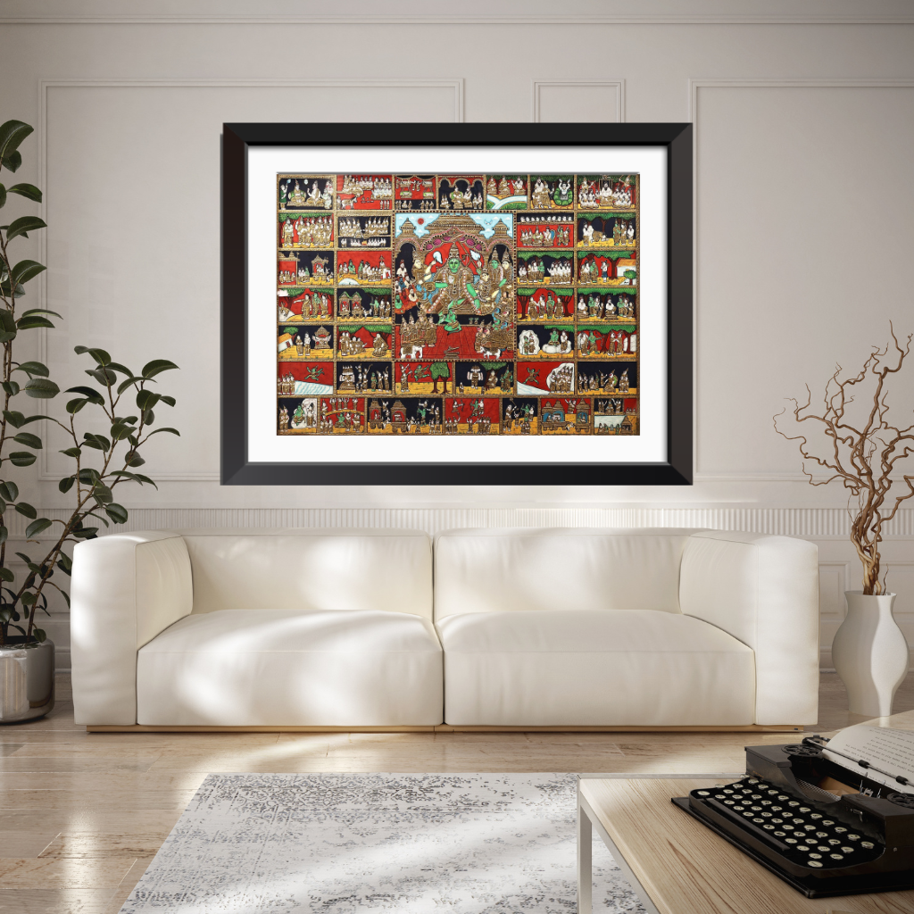 Ram Darbar in Traditional Tanjore Painting | 24 Karat Gold