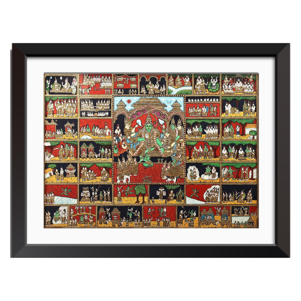 Ram Darbar in Traditional Tanjore Painting | 24 Karat Gold