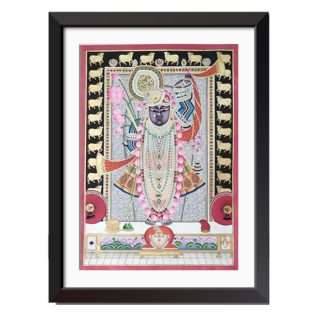 Shrinath Ji and Golden Cows pichwai painting
