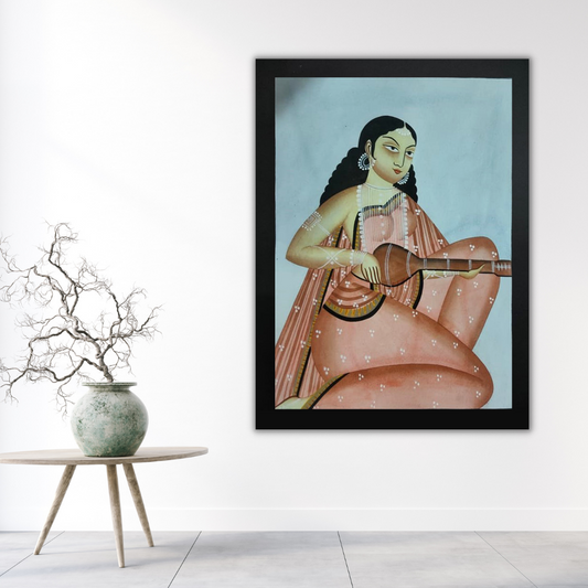 A Lady Playing instrument