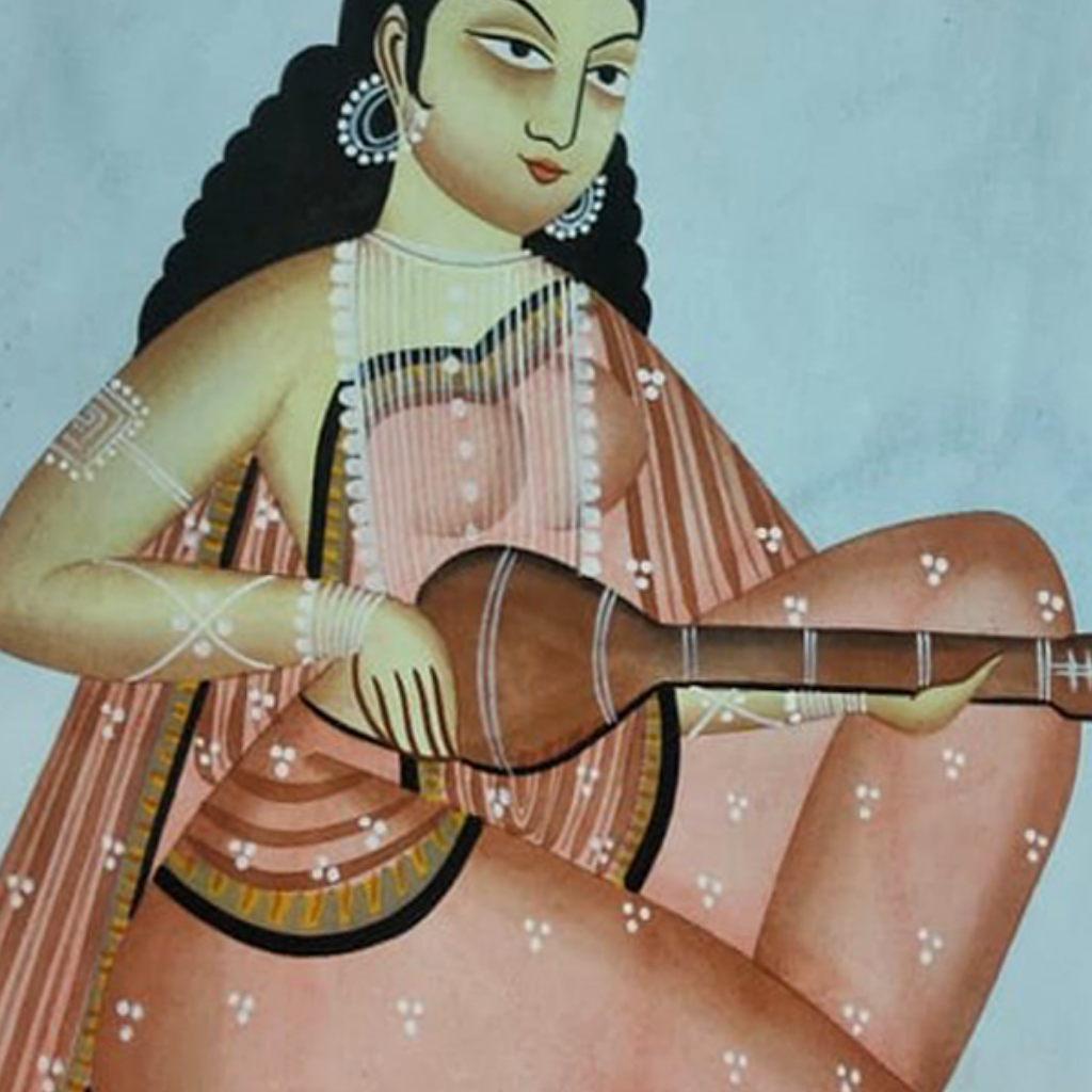 A Lady Playing instrument